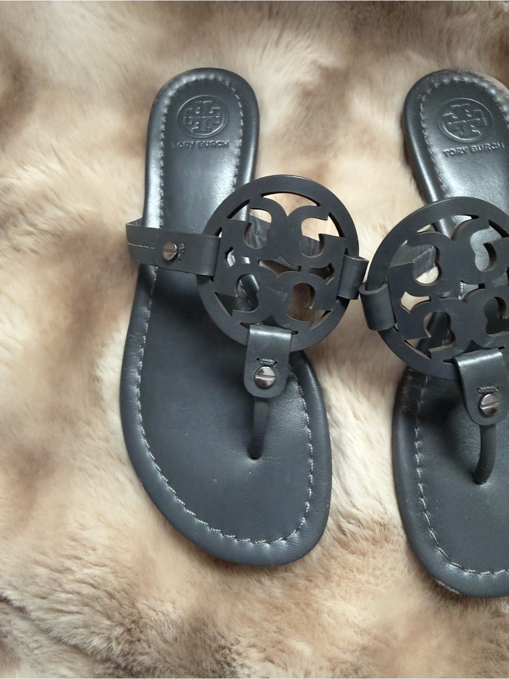 Tory Burch Miller Sandals – Size 6.5, Grey - Picture 3 of 9